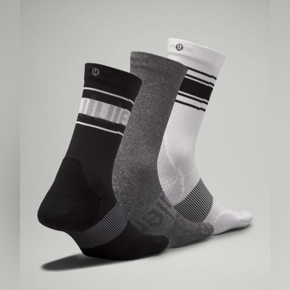 Lululemon Power Stride Crew Sock 3 Pack BNWT